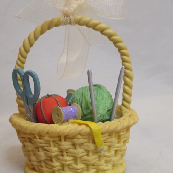 NWT Hallmark Keepsake Ornament Basket Of Joy 2003 Handcrafted Vintage with Card - Picture 11 of 13